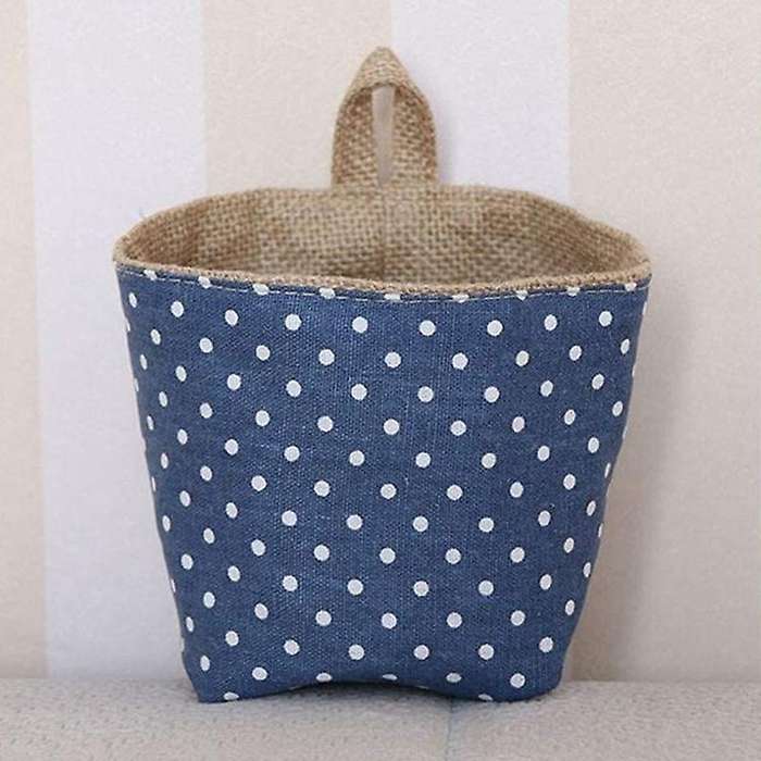 Wall-hanging Storage Bags Cotton Linen Basket Foldable Family Decor