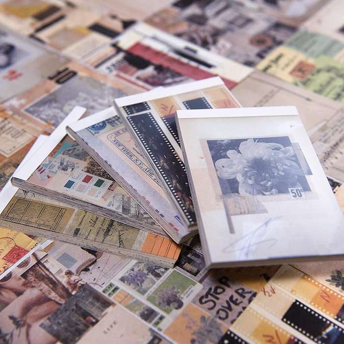 300 Sheets Vintage Scrapbook Paper for Journaling Junk Room Decor