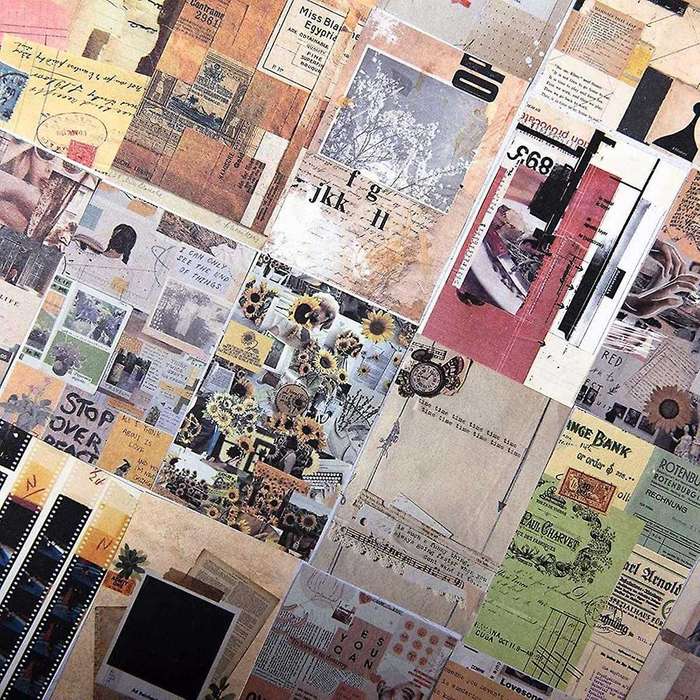300 Sheets Vintage Scrapbook Paper for Journaling Junk Room Decor