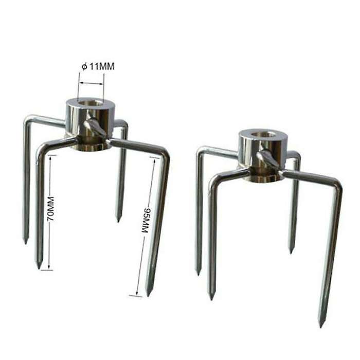 2pcs Meat Forks Clamp Grill Meatpicks Stainless Steel Barbecue Skewer