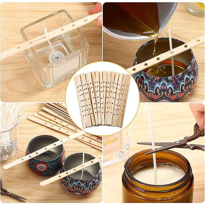 Candle Diy Tools Set,wooden Candle Wick Holder,braided Candle Wick