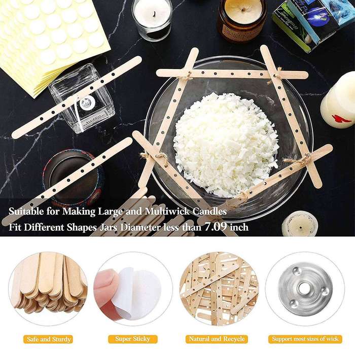 Candle Diy Tools Set,wooden Candle Wick Holder,braided Candle Wick