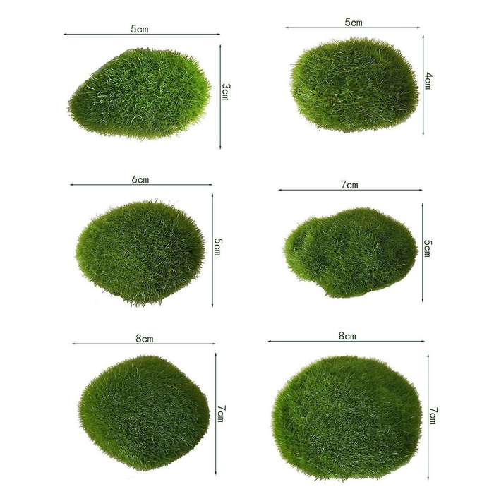 36pieces Assorted Sized Artificial Moss Rocks for Floral Arrangements