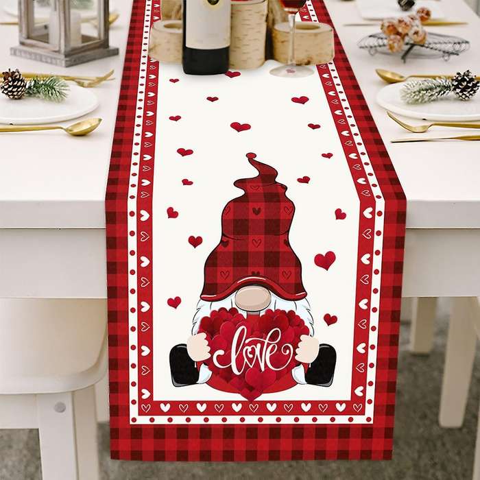 Valentine Table Runners 70 Inch Long, Tablecloths New Year Decor