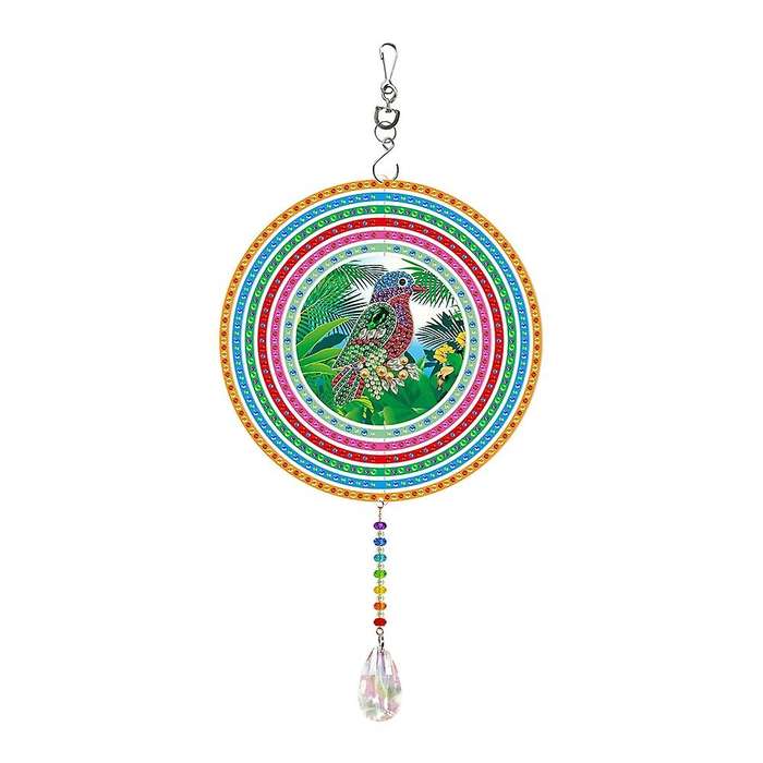 5d Diamond Painting Rotatable Wind Chime Hanging Ornament -bird