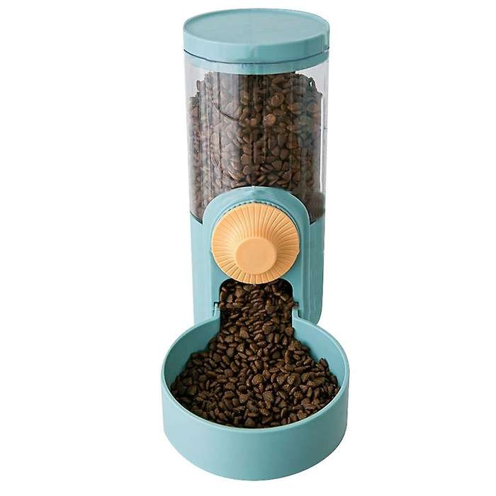 Cat Hanging Bowl Automatic Water Dispenser Feeder Dog Blue Food