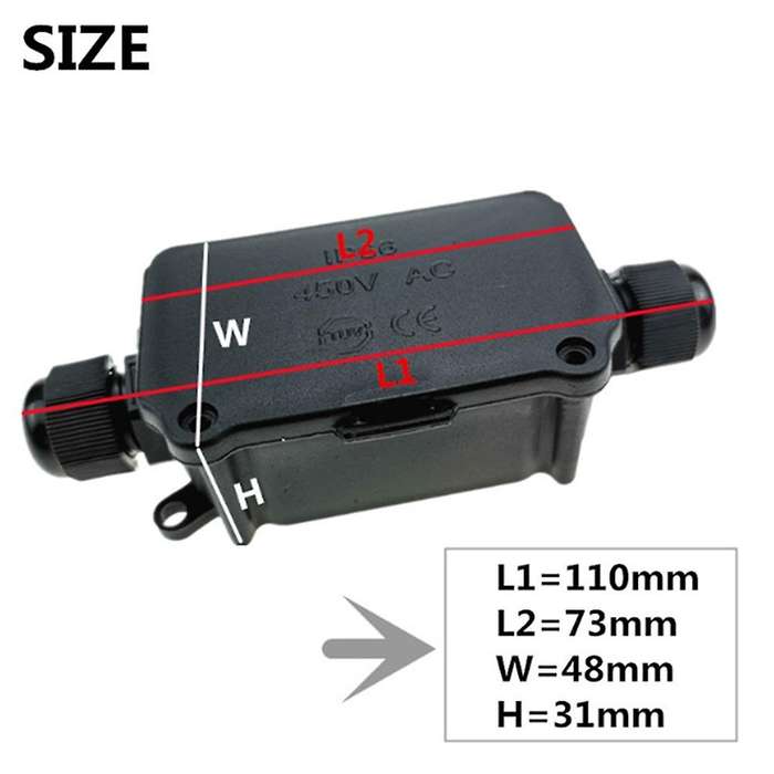 2x Waterproof Junction Box,ip66 Waterproof Cable Connector,pg9 Gland