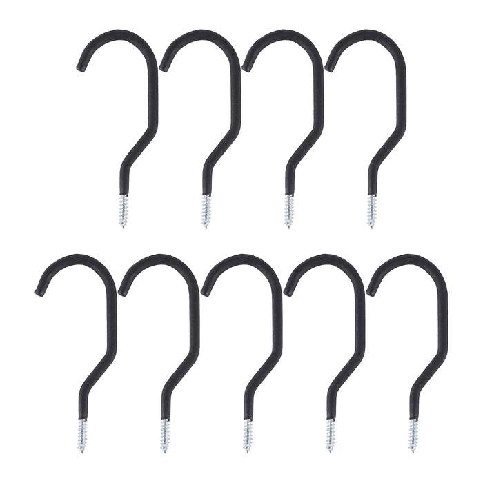 9 Pack Bike Storage Hook Rack, Heavy Duty Large Screw Hooks