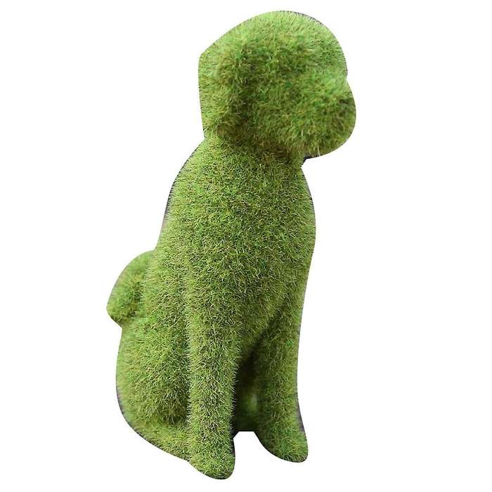 Courtyard Cute Dog Statues Grass Green Simulation Flocking Puppy A