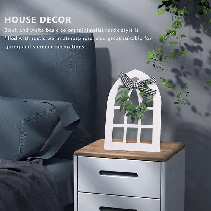 6pcs Wooden Farmhouse Tray Decoration Plaid Rustic Farmhouse Decor