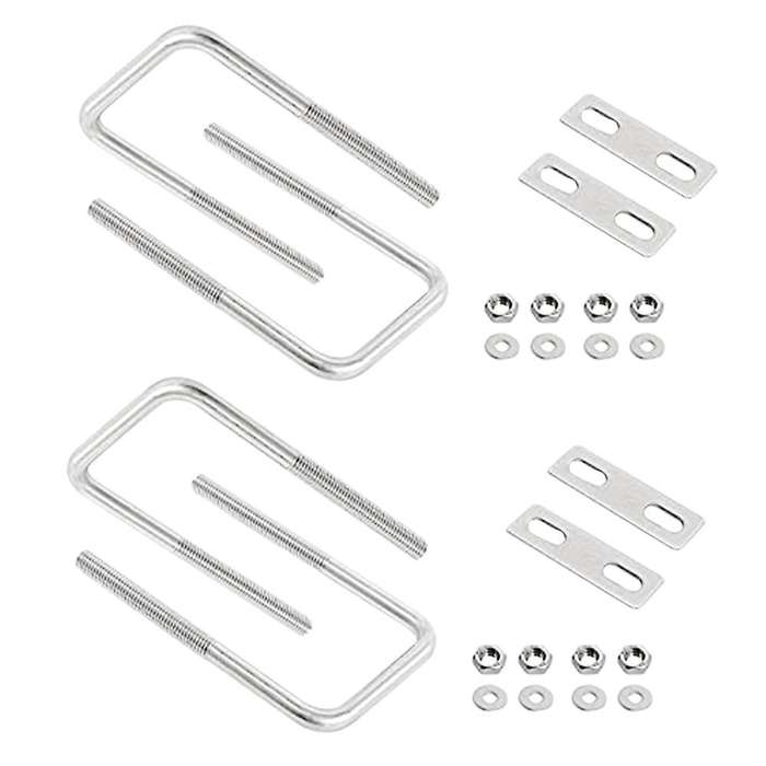 Square U-bolts (45mm) Inner Width M8 Thread 304 Stainless Steel
