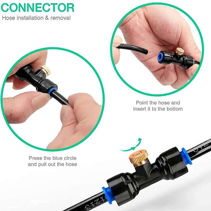 Water Brass Misting Nozzle Outdoor Water Mister Cooling Set