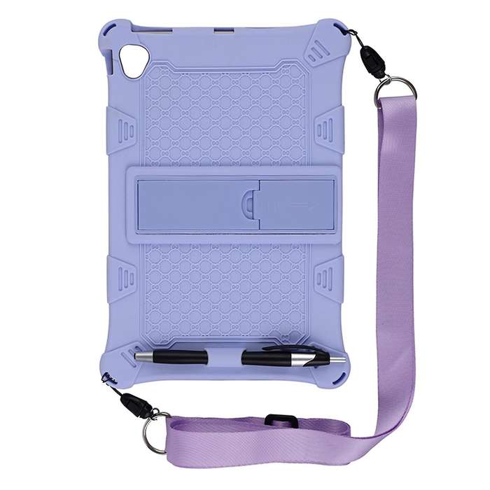 Tablet Case 10.1 Inch Silicone Case+pen+strap(purple)