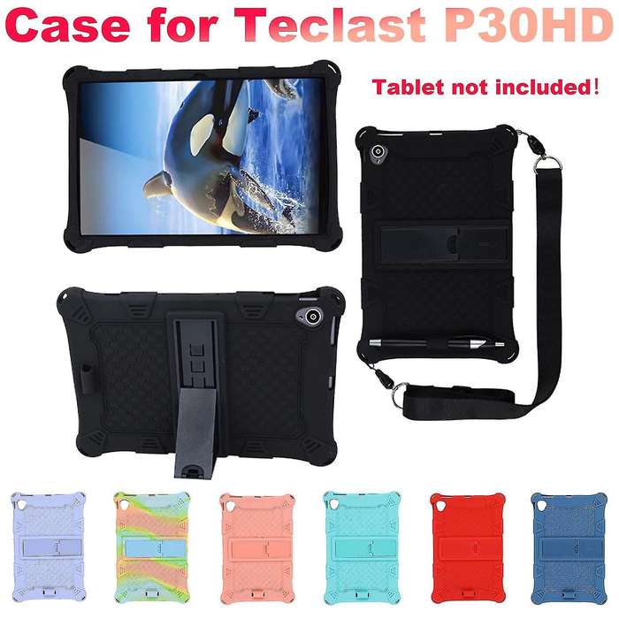 Tablet Case 10.1 Inch Silicone Case+pen+strap(purple)