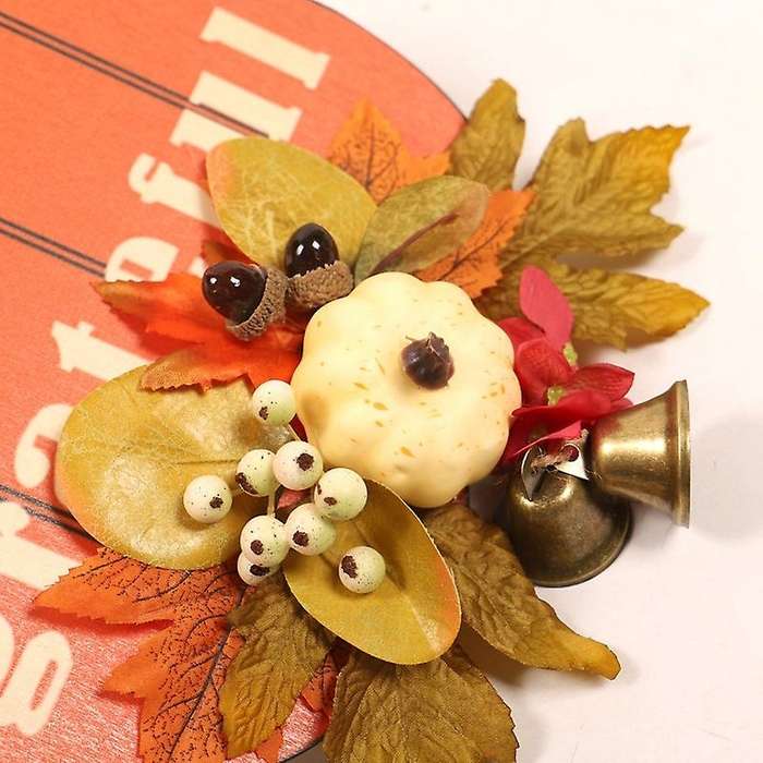 Thanksgiving Decoration Garland Pumpkin Maple House Wooden Pendant