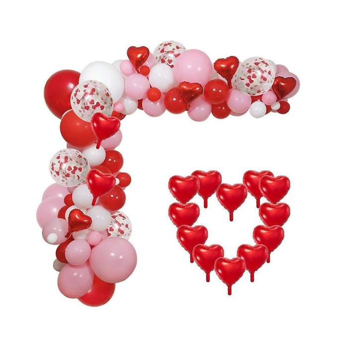 Valentine's Day Pink Red Balloon Garland Kit Valentine Home Decors