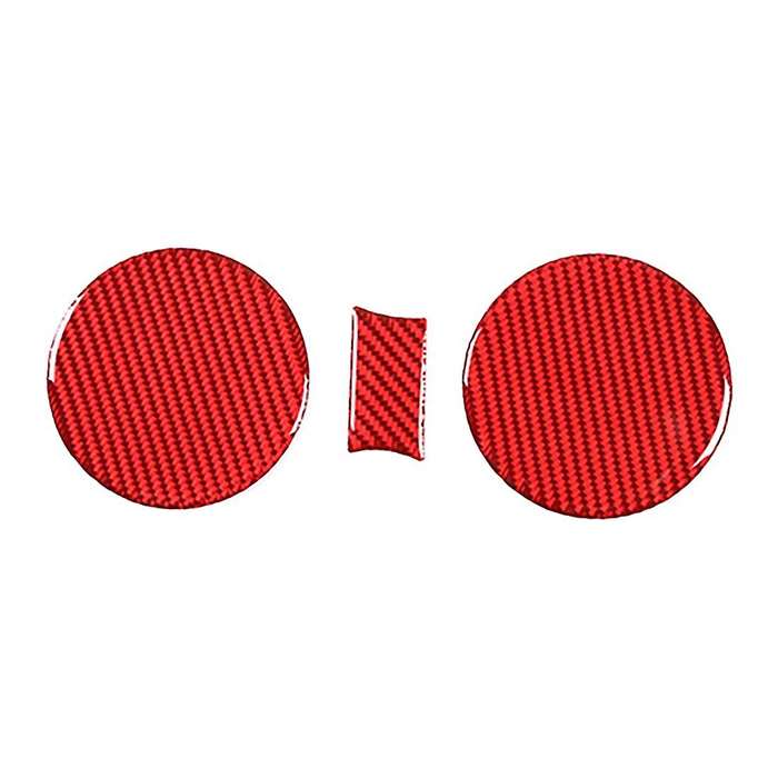 Car Soft Carbon Fiber Central Control Cup Holder Slot Pad Cover Trim