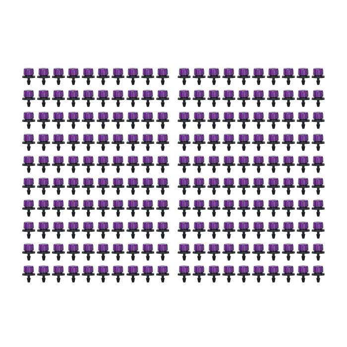 200pcs 1/4inch Adjustable Drip Irrigation System Watering Sprinklers