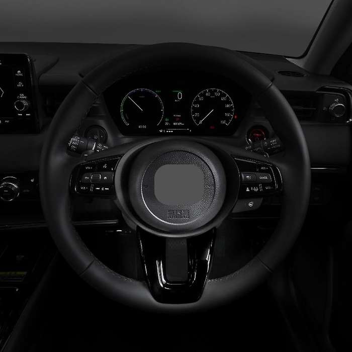 Car Glossy Black V Style Steering Wheel Panel Cover Trim Decoration