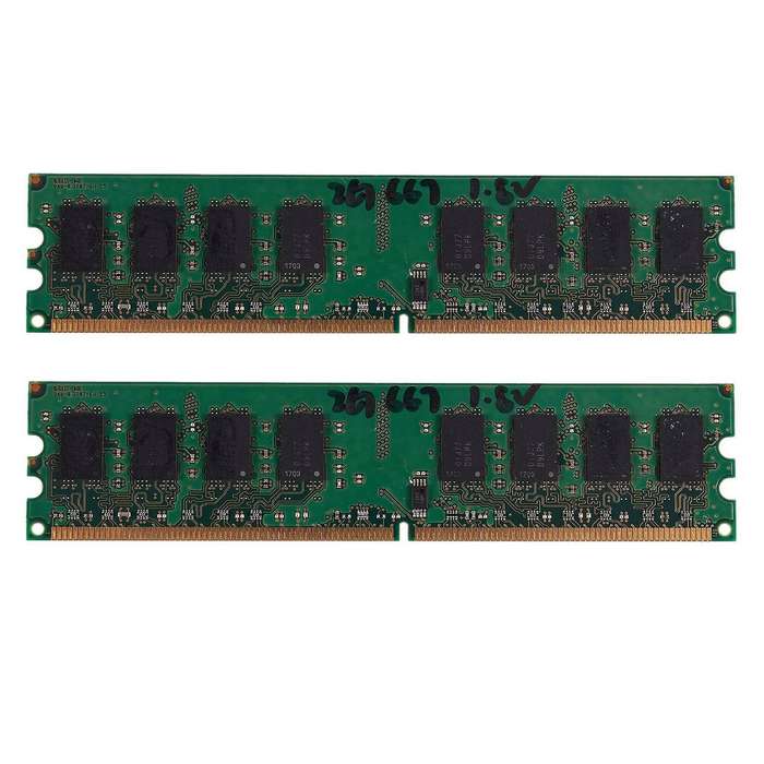 2x 2gb Ddr2 Pc2-5300 667mhz 240pin 1.8v Desktop Dimm Memory Ram