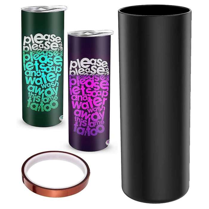Reusable Silicone Wrap for 20oz Sublimation Skinny Tumblers, C