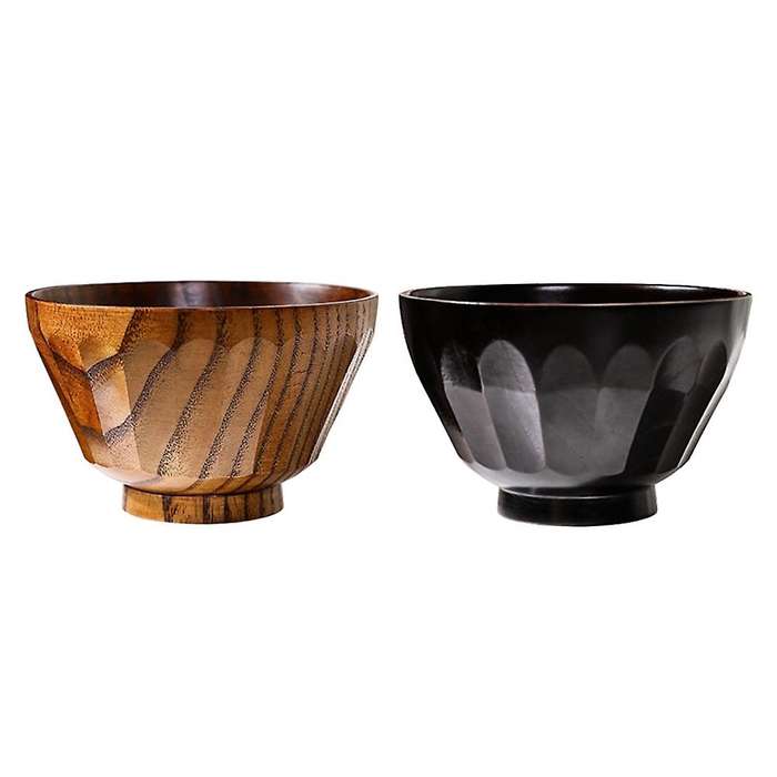 Wooden Bowl Natural Wood Bowl Tableware for Fruit Salad Noodle