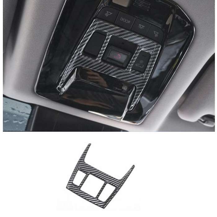 Car Front Reading Light Panel Cover Trim Frame, Carbon Fiber