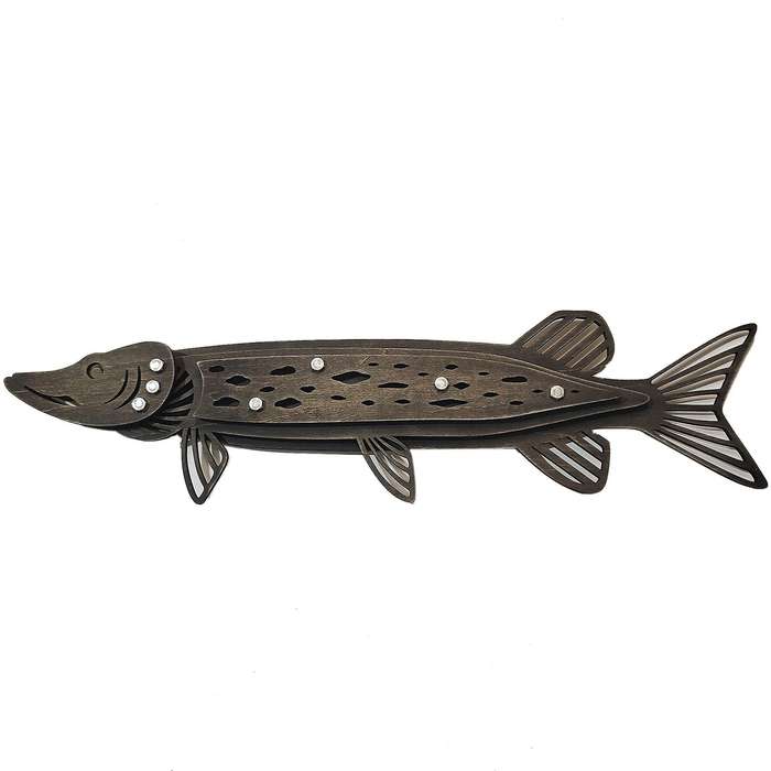 Vintage Wooden Fish Wall Decor Ornament Garden Gift-gray
