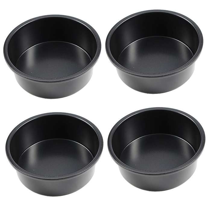 3 Packs 4 Inch Cake Pan, Mini Cake Pan with Removable Bottom