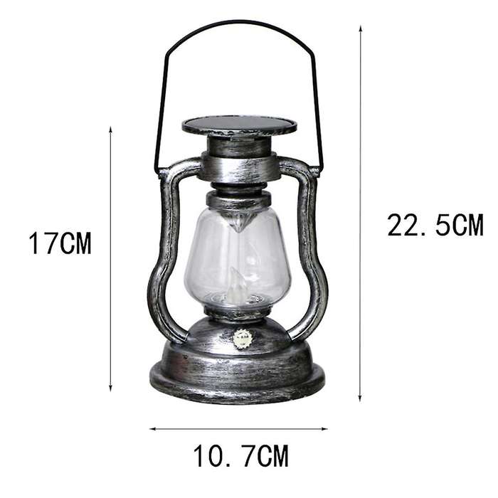 Led Solar Light Retro Oil Lanterns Solar Powered Light,bronze