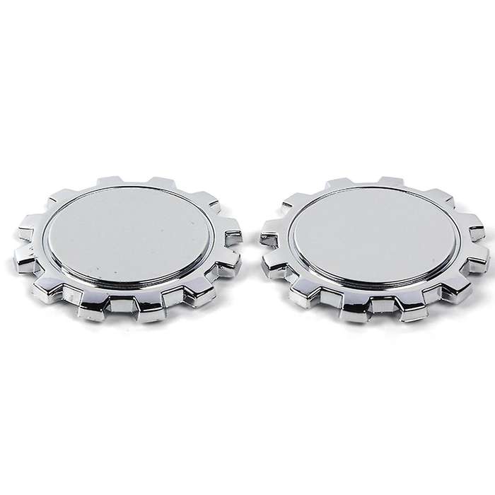 2pcs Car Door Key Jack Trim Cover Protect Decoration Silver