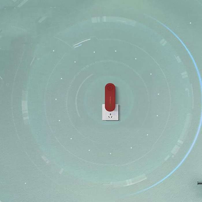 Plug In Air Purifier for Home Cleaner Mini Air Ionizer Red Eu Plug