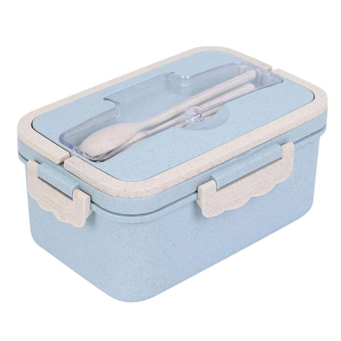 For Adults with 3 Compartment, 1500ml Lunch Box with Spoon & Fork