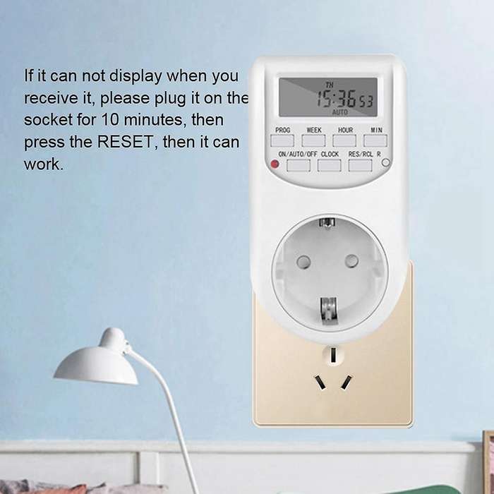 Eu Plug-in Programmable Timer Switch Socket 50hz with Summer Time