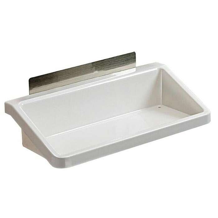 Plastic Suction Cup Bathroom Kitchen Storage Rack Wall Shower Shelf