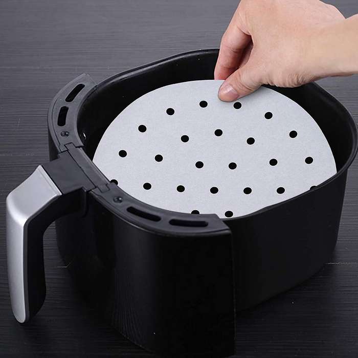 200 Pcs 8.5 Inch Air Fryer Liner Wood Pulp Paper for Air Fryer Basket
