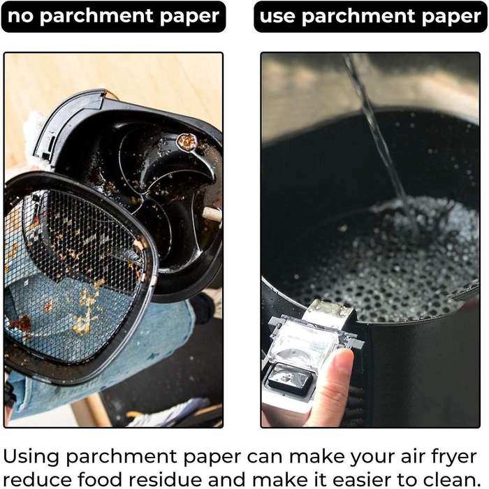 200 Pcs 8.5 Inch Air Fryer Liner Wood Pulp Paper for Air Fryer Basket