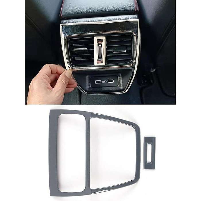 Rear Air Outlet Vent Frame Cover Armrest Box Trim,black
