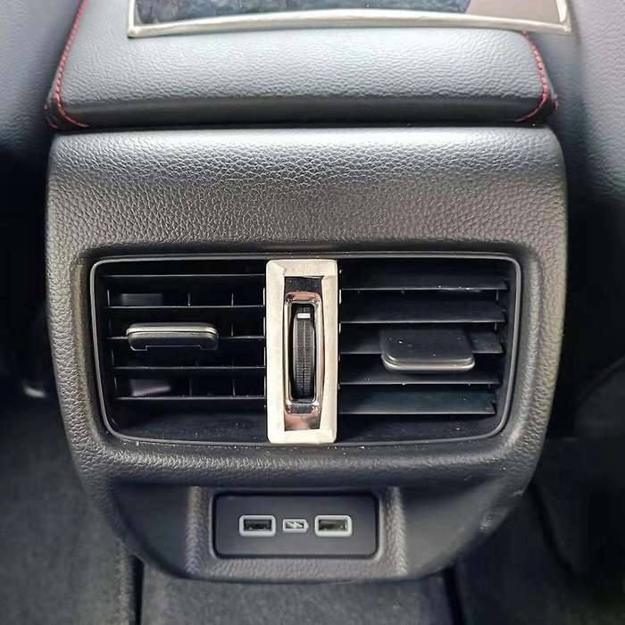 Rear Air Outlet Vent Frame Cover Armrest Box Trim,black