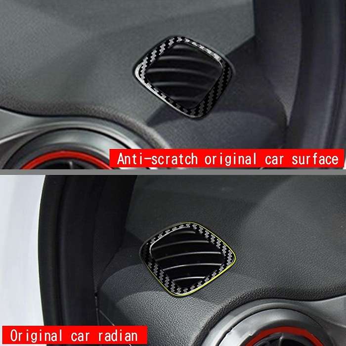 Car Carbon Fiber Dashboard Side Upper Air Vent Housing Outlet Cover