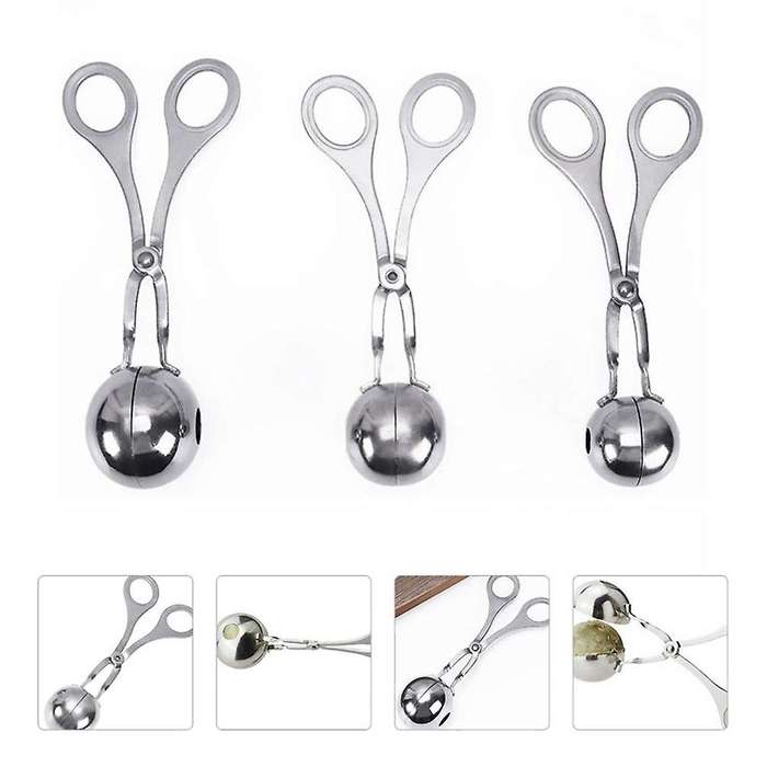 3pcs Meatball Maker Stainless Steel Kitchen Tool for Diy Cooking
