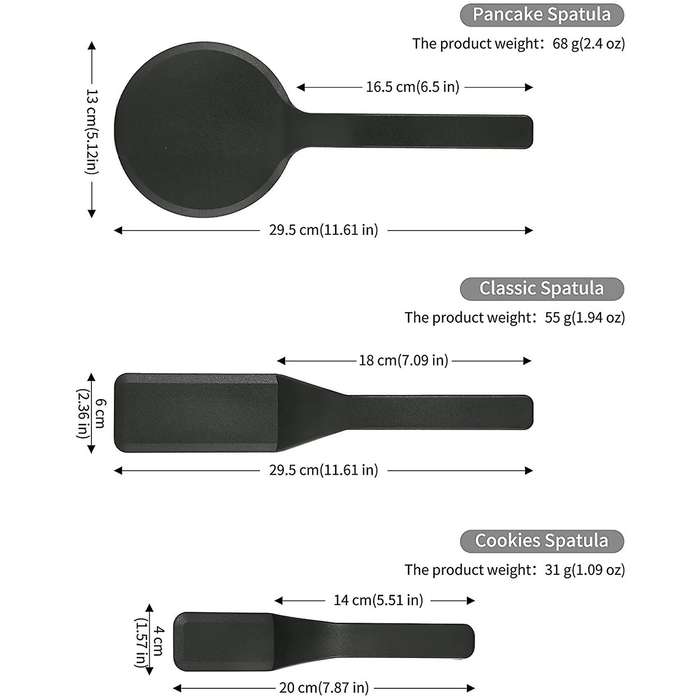For Nonstick Cookware Larger Pancake Slim Stir-fry Cookie Spatula