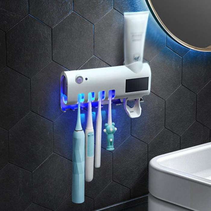 Toothbrush Disinfecting Automatic Toothpaste Dispenser-a