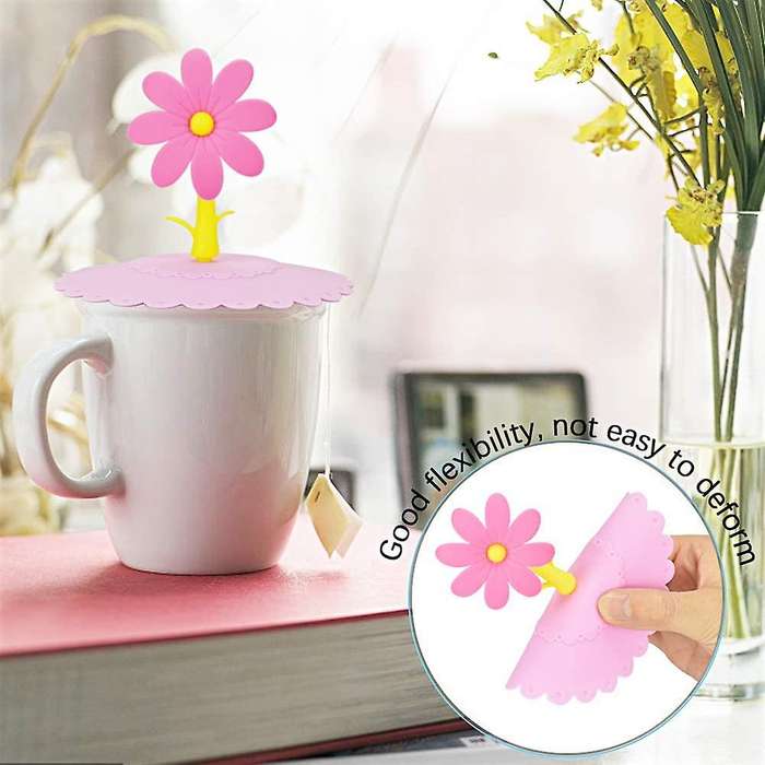 8 Pcs Silicon Cup Covers Anti-dust Glass Covers for Drinks Coffee Tea
