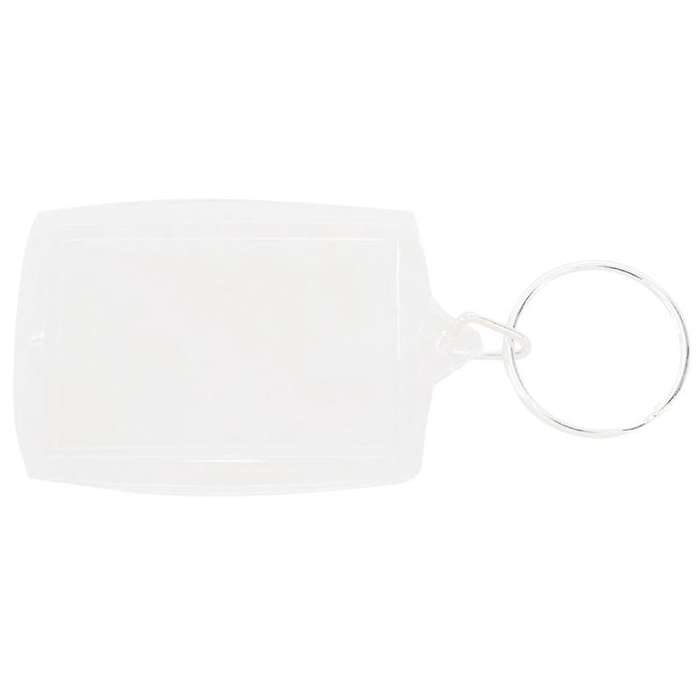 30pcs Transparent Blank Insert Photo Frame Key Ring Split Keychain