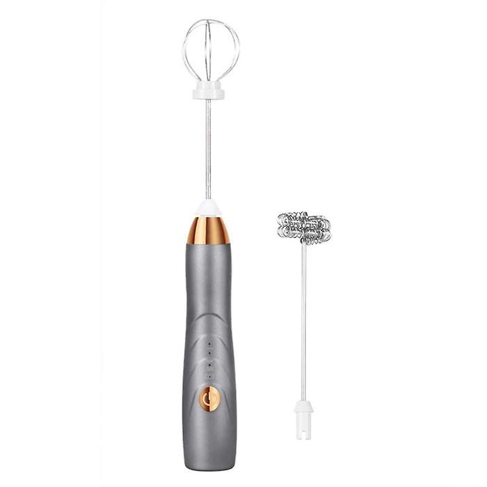 High Egg Speed Electric Milk Frother Foam Maker Mixer Grey