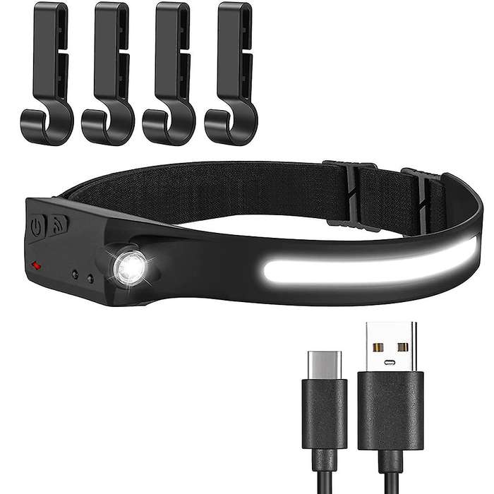 Head Light Flashlight, with Motion Sensor for Running Camping Hiking