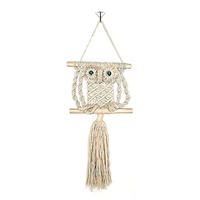 Owl Primary Color Cotton Rope Wall Hanging Decoration Home Bedroom