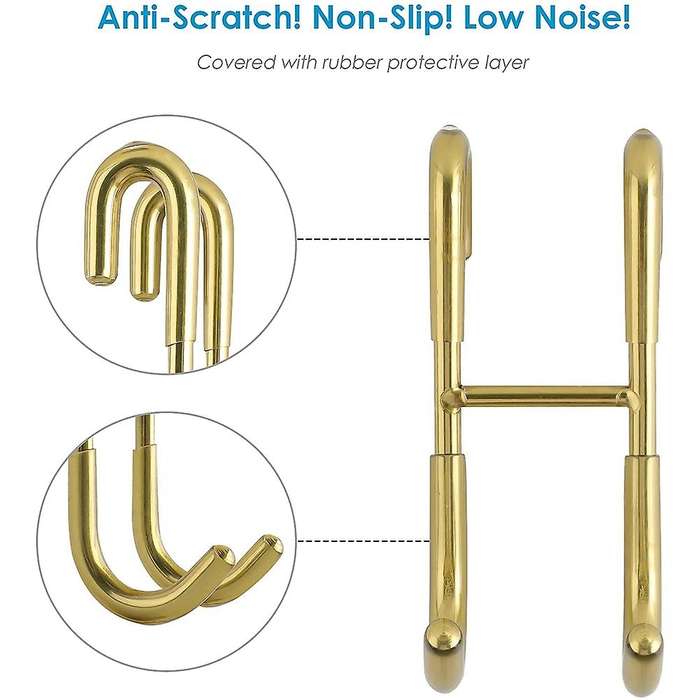 Shower Door Hooks, Towel Hanger for Bathroom, Door Hooks, Gold