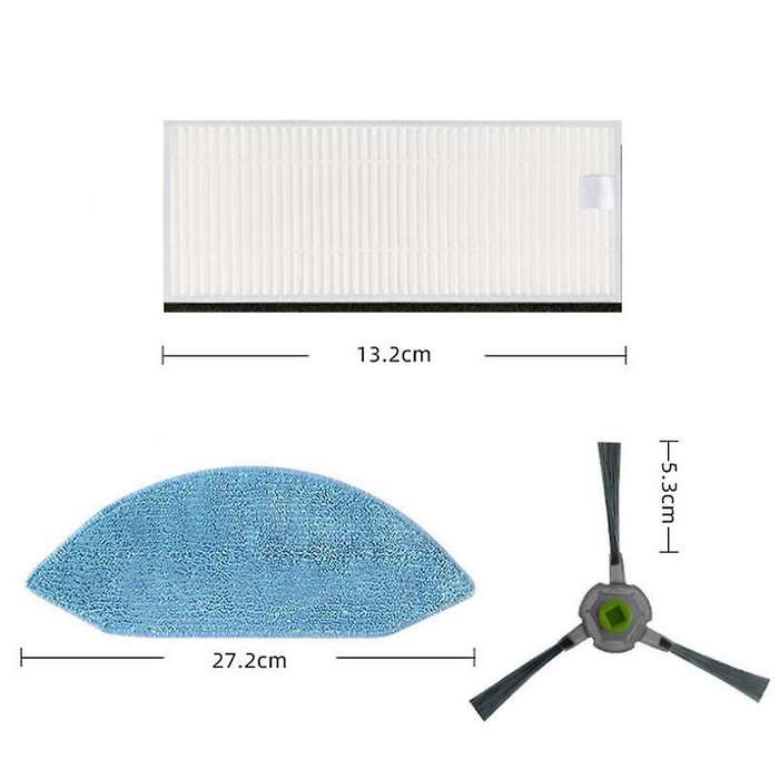For Ecovacs Deebot U2 Dgn22 Robot Vacuum Cleaners, 5 Mops, 4 Filters